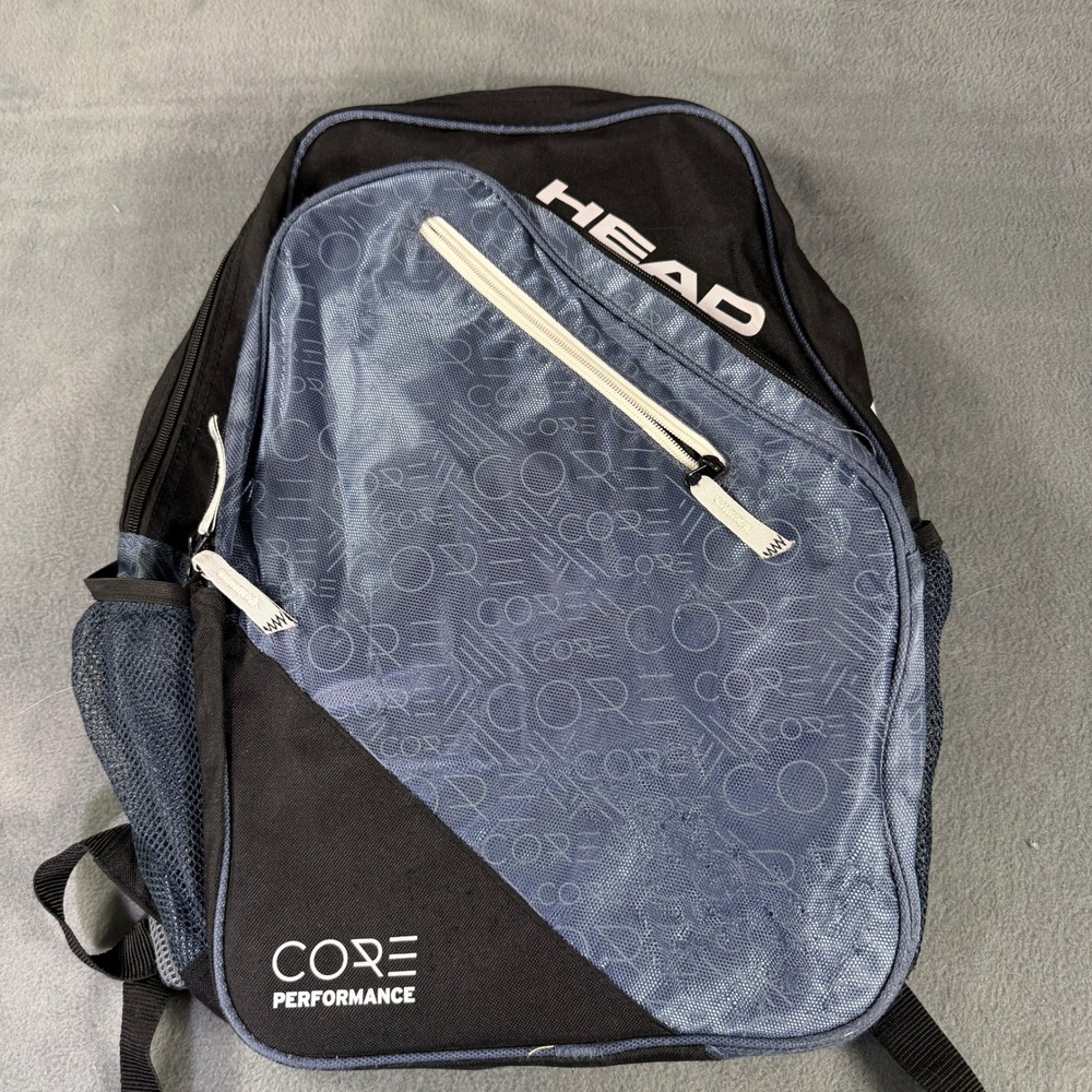 Head Core Performance Backpack Black Blue Tennis Athletic Gym Bag